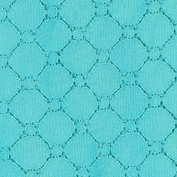 Sz XL St. John's Bay Cap Sleeve Aqua Blue "Mermaid Scale" Knit Overlay T-Shirt - Picture 2 of 9